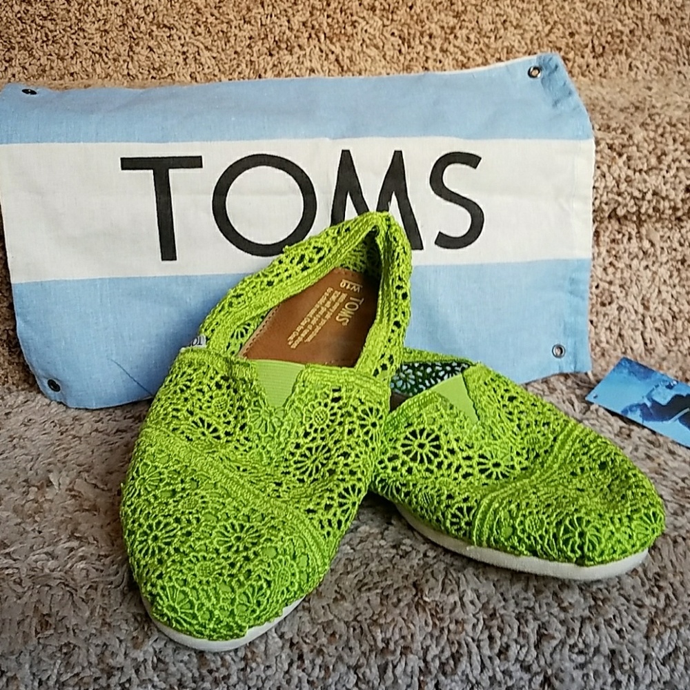 Green Crocheted Toms